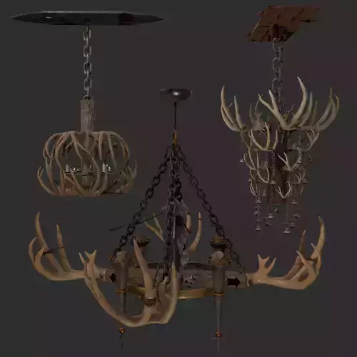 Antler Chandelier Three Design Collection 