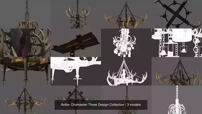 Antler Chandelier Three Design Collection