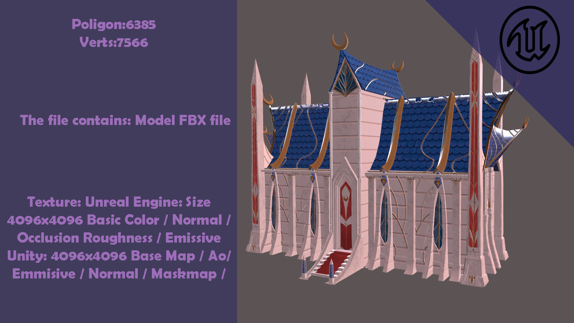 Fantastic 3d Model Town Packed  Low-poly 3D model_14