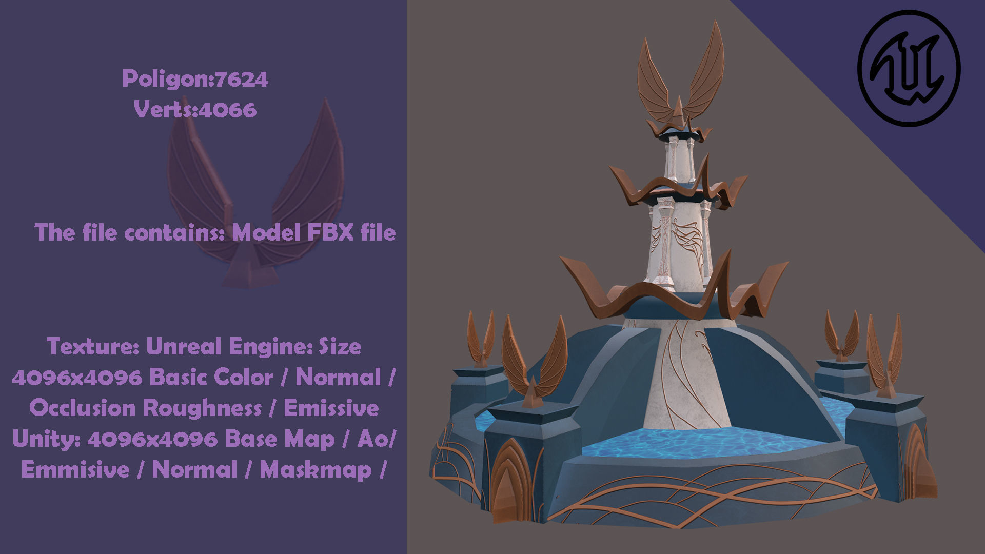 Fantastic 3d Model Town Packed  Low-poly 3D model_7