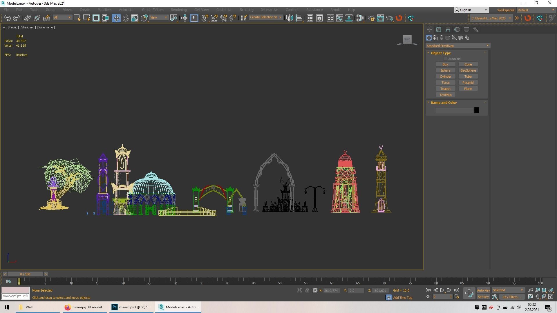Fantastic 3d Model Town Packed  Low-poly 3D model_21