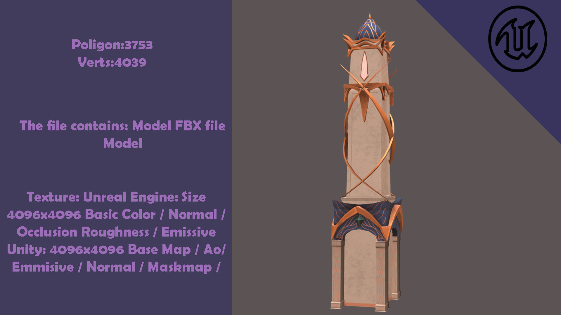 Fantastic 3d Model Town Packed  Low-poly 3D model_3