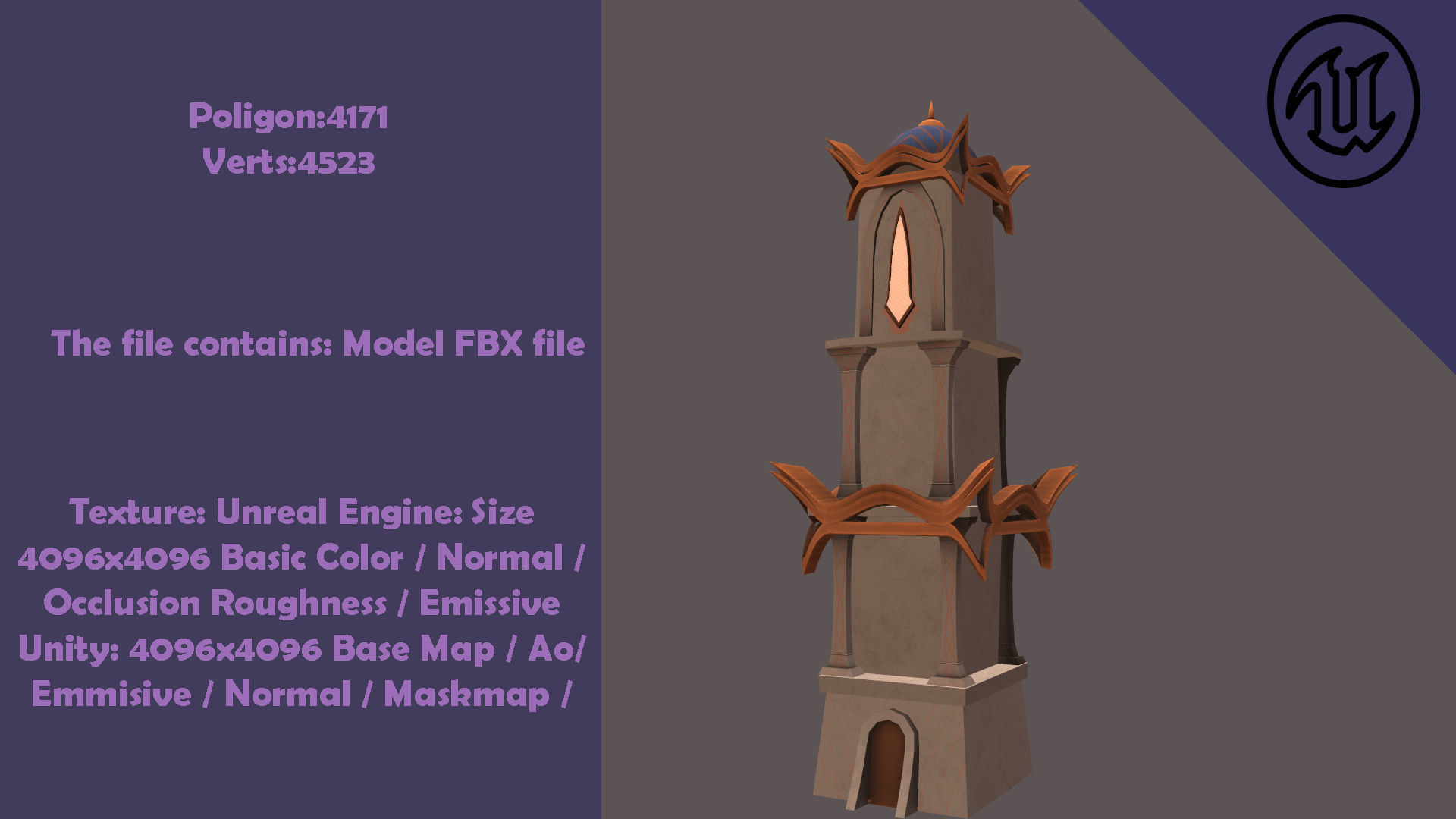 Fantastic 3d Model Town Packed  Low-poly 3D model_5