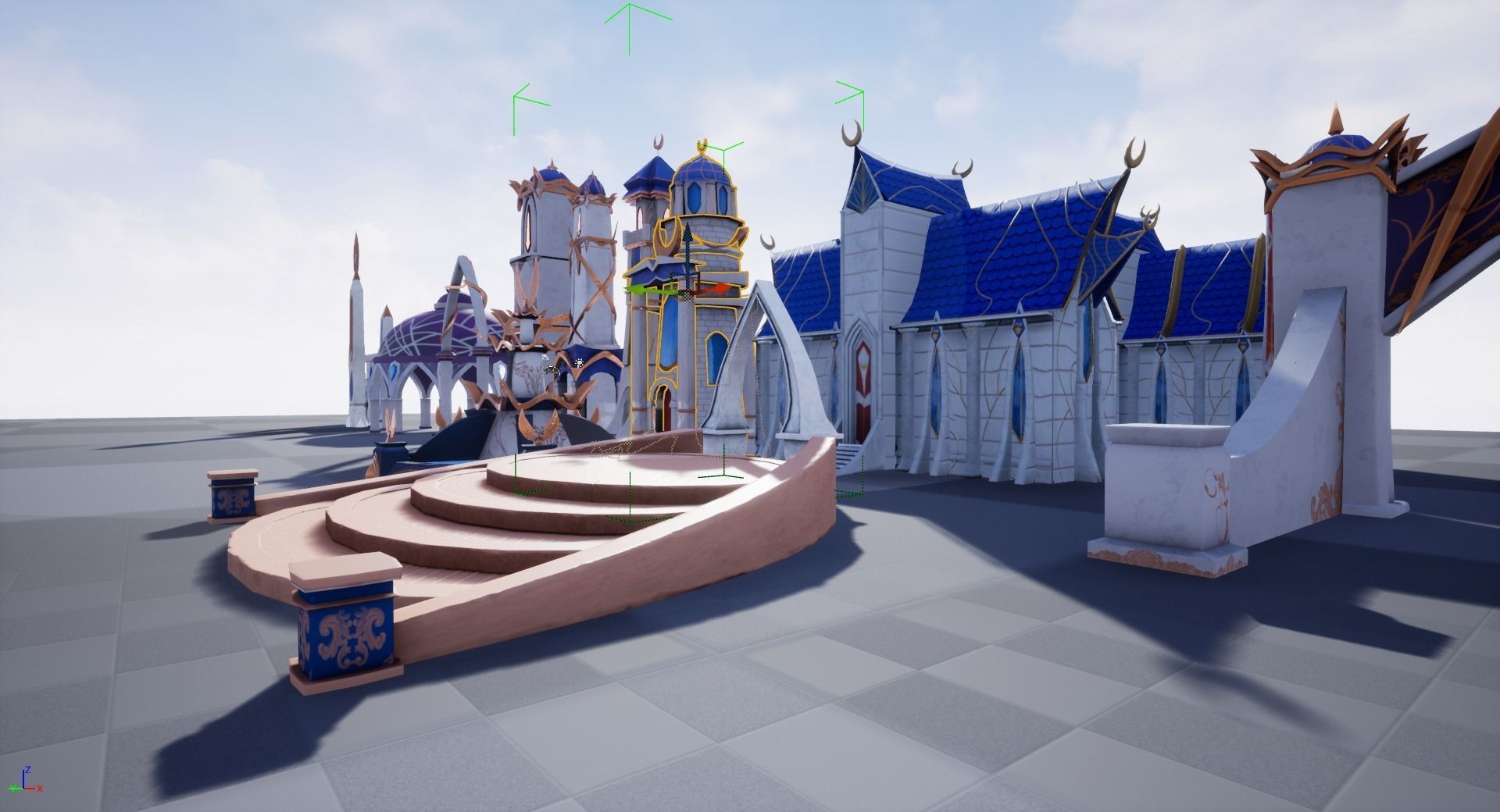 Fantastic 3d Model Town Packed  Low-poly 3D model_16