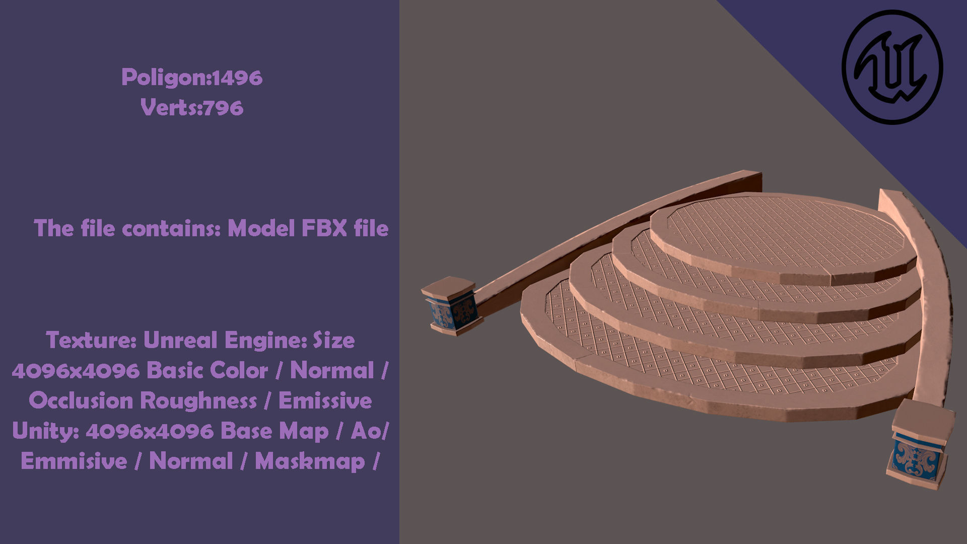 Fantastic 3d Model Town Packed  Low-poly 3D model_11