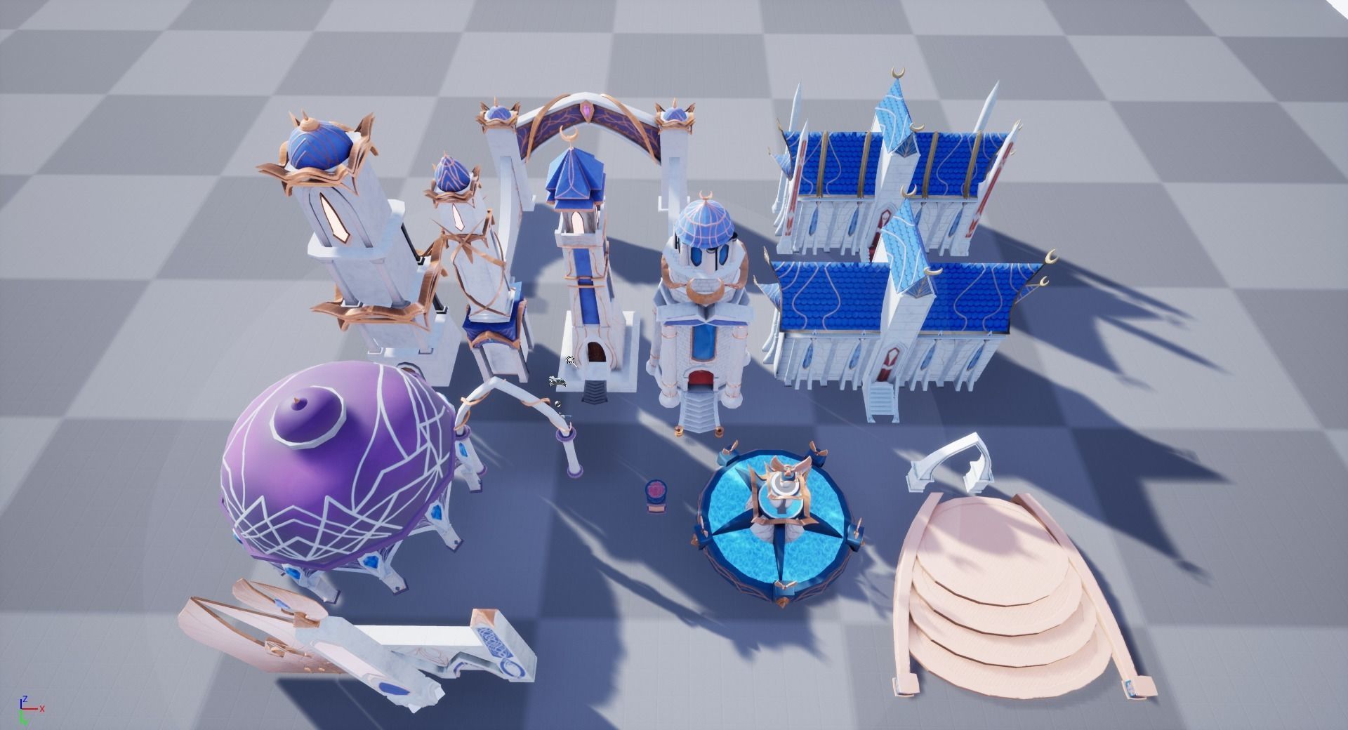 Fantastic 3d Model Town Packed  Low-poly 3D model_15