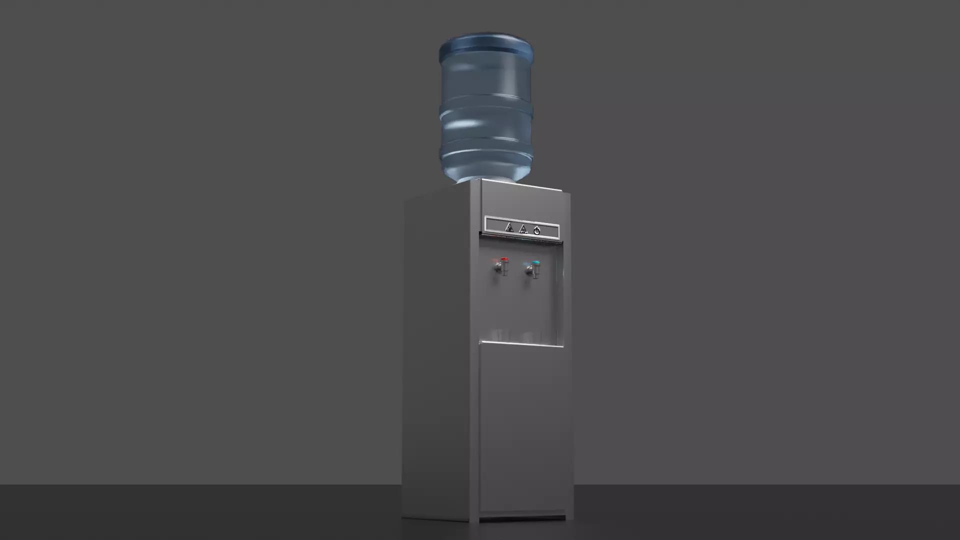 Water Cooler Low-poly 3D model_0