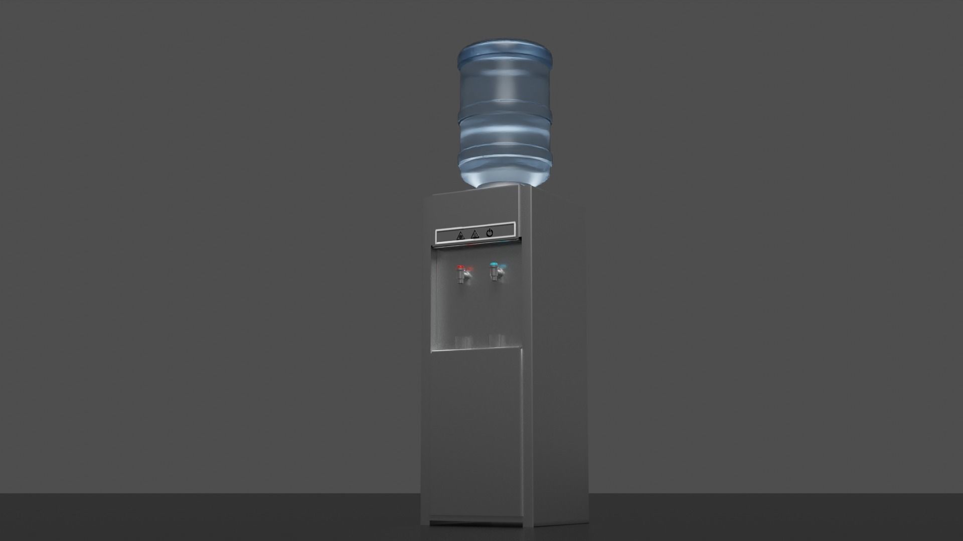 Water Cooler Low-poly 3D model_1