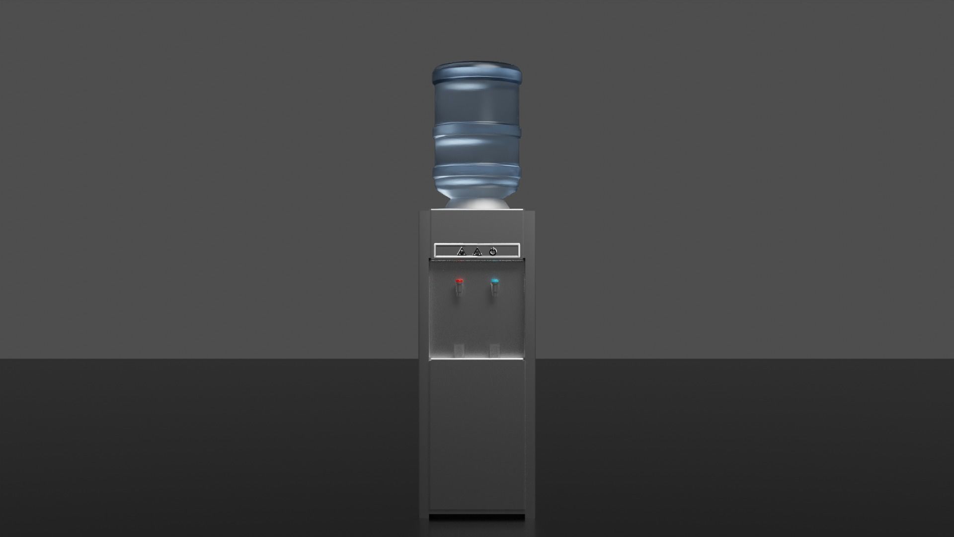 Water Cooler Low-poly 3D model_2