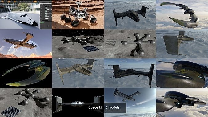 Space kit 3D Model Collection