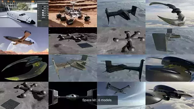 Space kit 3D Model Collection