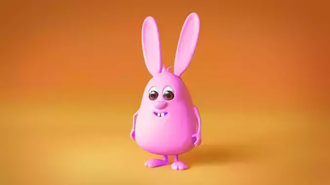 Bunny animation Low-poly 3D model