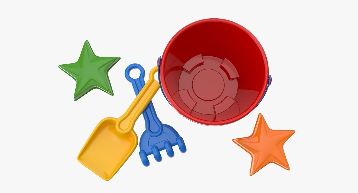 Sand Toys Low-poly 3D model_5