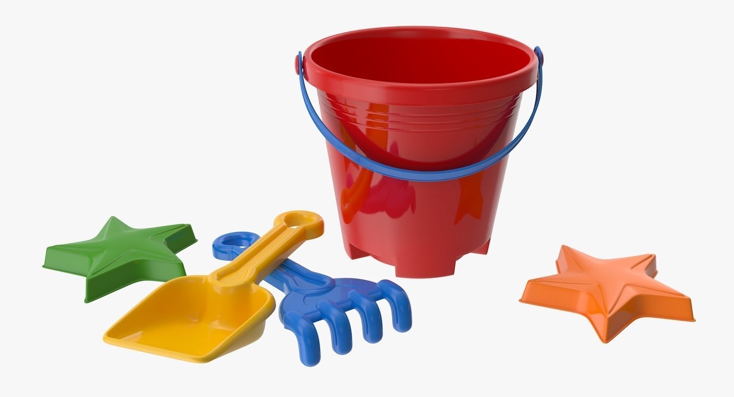 Sand Toys Low-poly 3D model_1