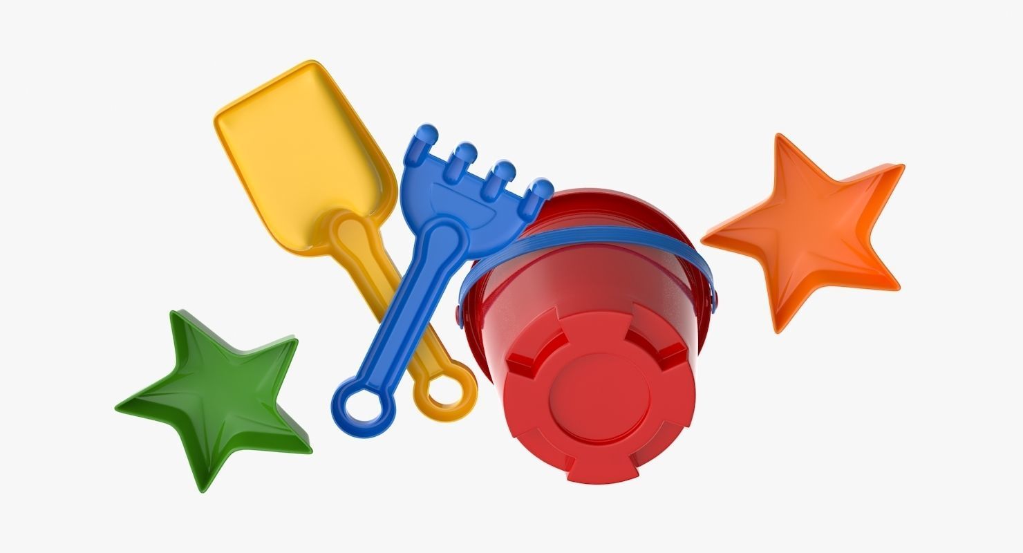 Sand Toys Low-poly 3D model_6