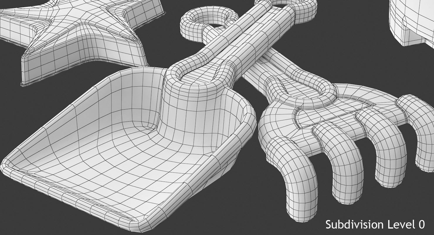 Sand Toys Low-poly 3D model_13