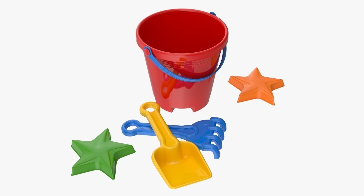 Sand Toys Low-poly 3D model_3