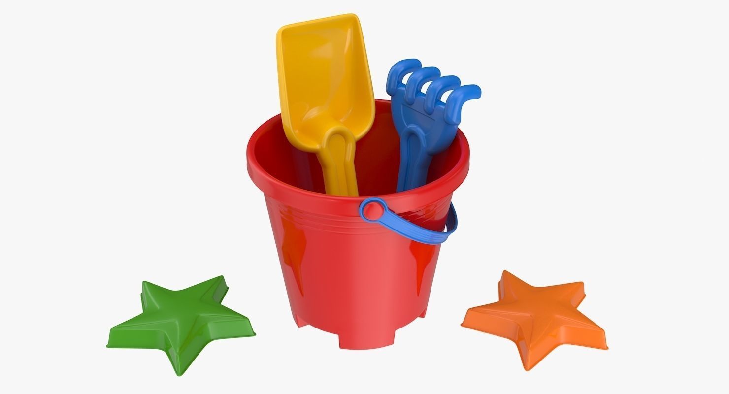 Sand Toys Low-poly 3D model_8