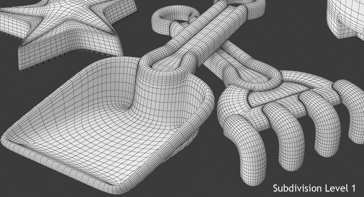 Sand Toys Low-poly 3D model_14