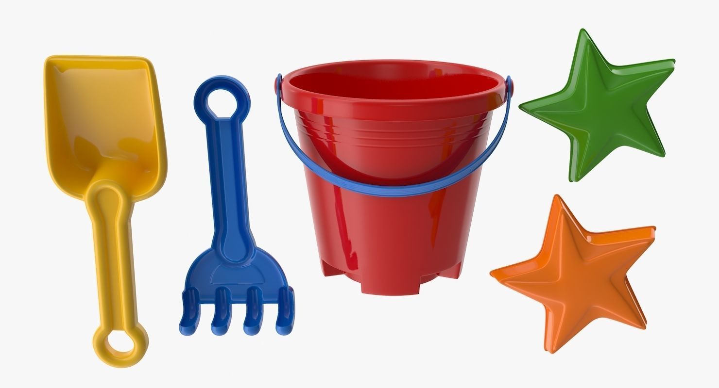 Sand Toys Low-poly 3D model_7