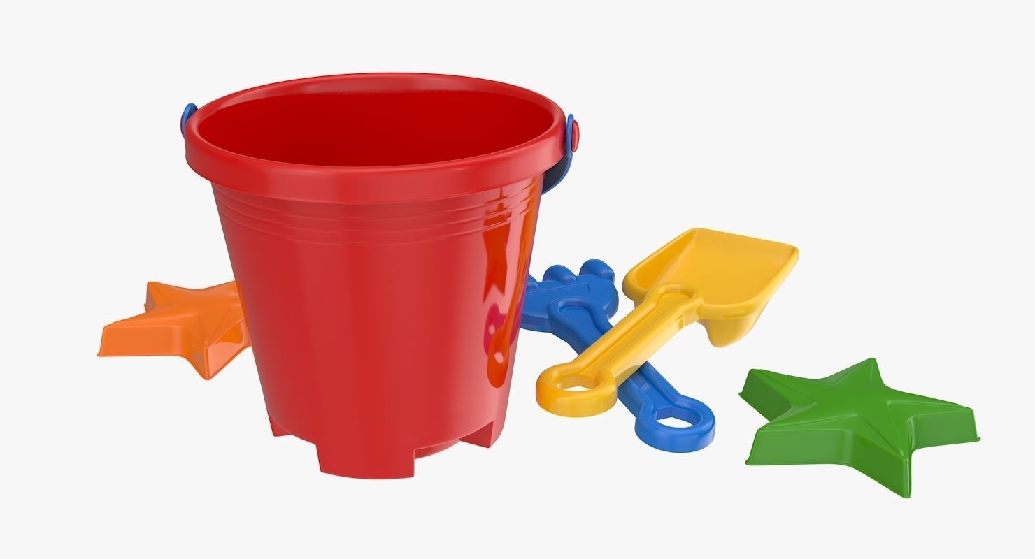 Sand Toys Low-poly 3D model_4