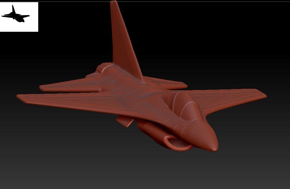 F16 aircraft  3D print model_9