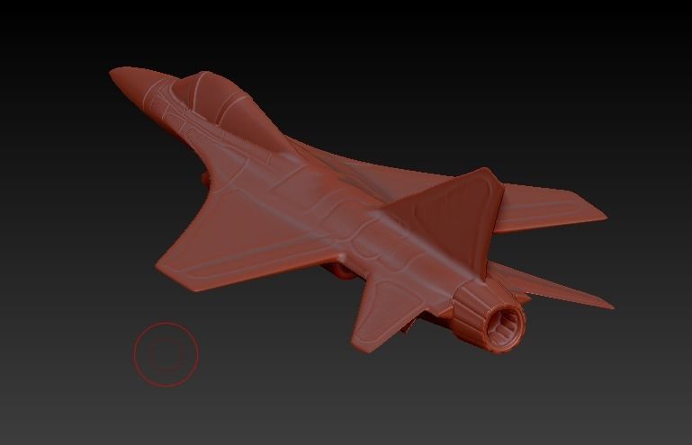 F16 aircraft  3D print model_3