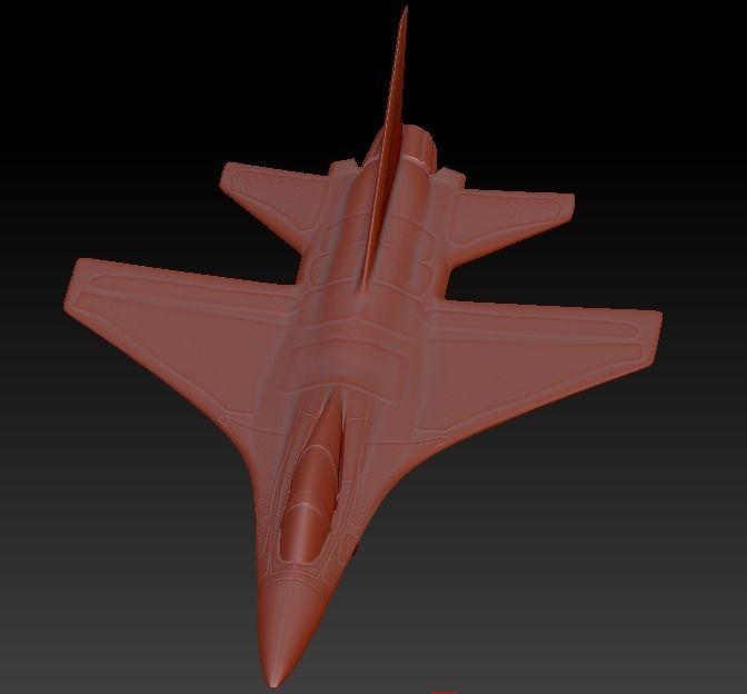 F16 aircraft  3D print model_1