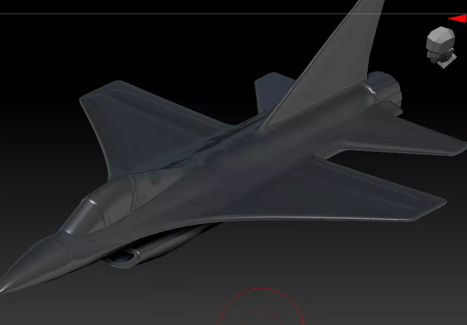 F16 aircraft  3D print model_0