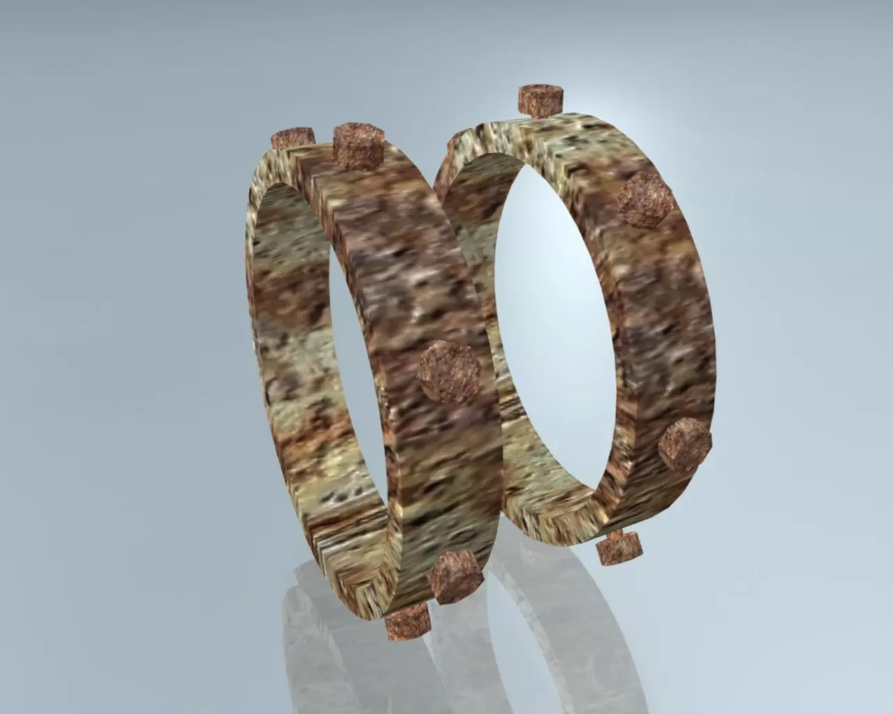 Rusted Pipe Ring 3D model_0
