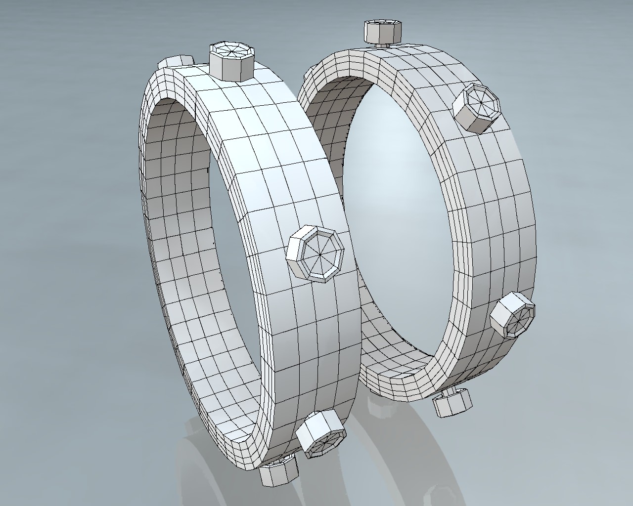 Rusted Pipe Ring 3D model_1