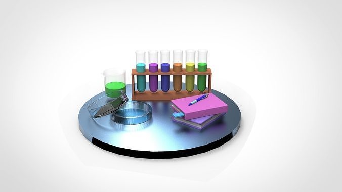 test tube  3D model 3D print model
