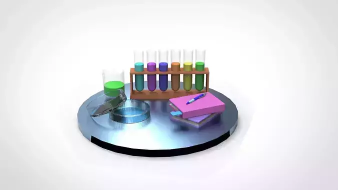test tube  3D model 3D print model