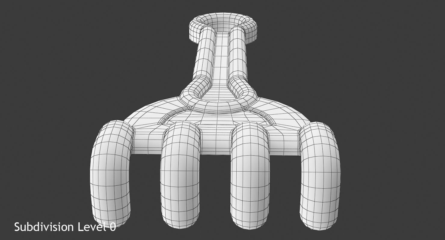 Toy Rake Low-poly 3D model_13