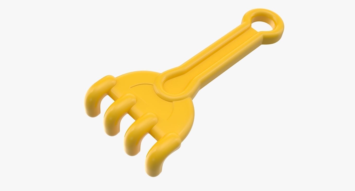 Toy Rake Low-poly 3D model_1