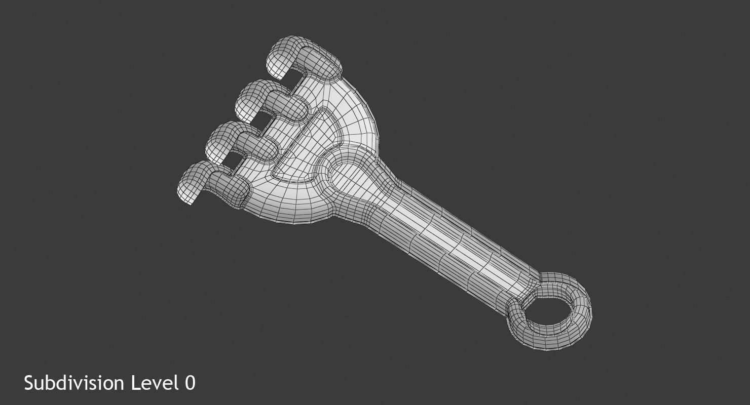 Toy Rake Low-poly 3D model_11