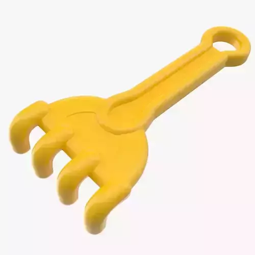Toy Rake Low-poly 3D model