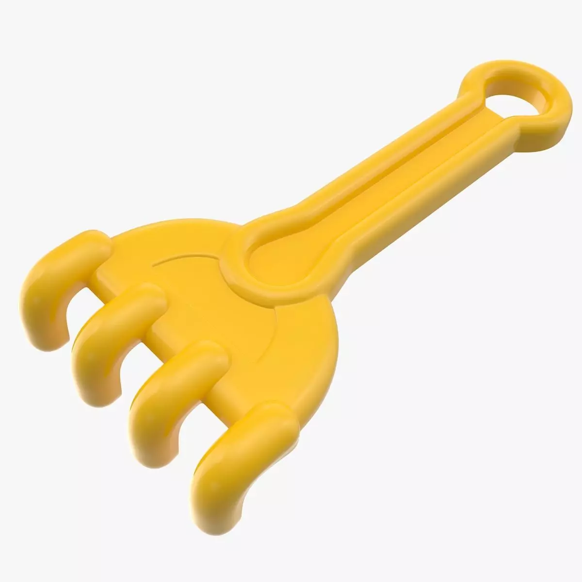 Toy Rake Low-poly 3D model_0