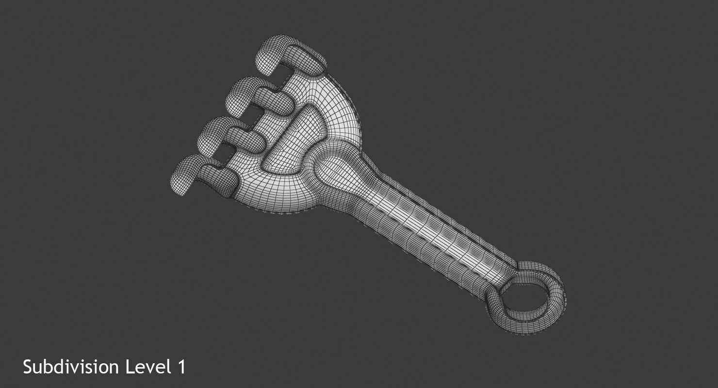 Toy Rake Low-poly 3D model_12