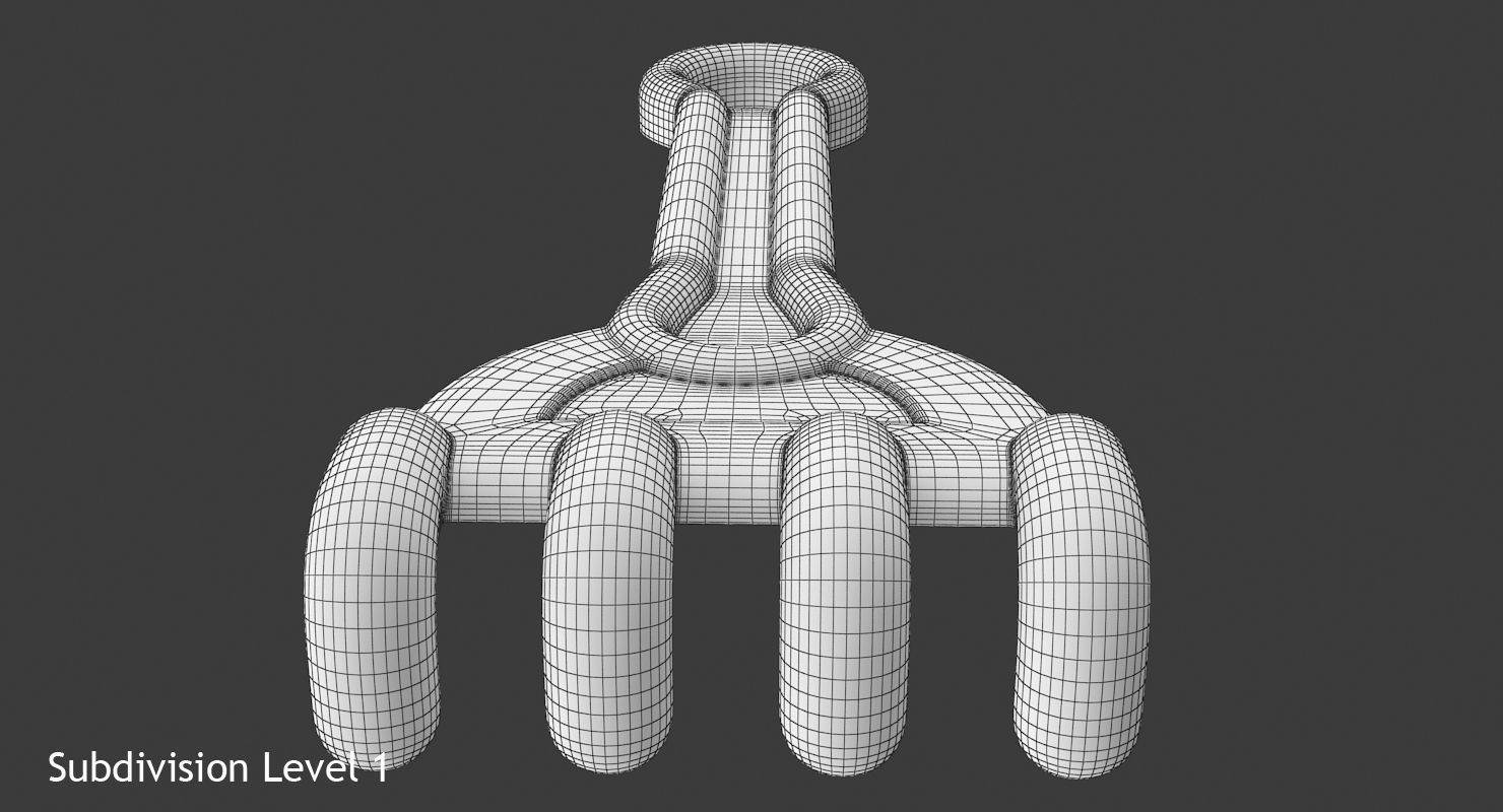 Toy Rake Low-poly 3D model_14