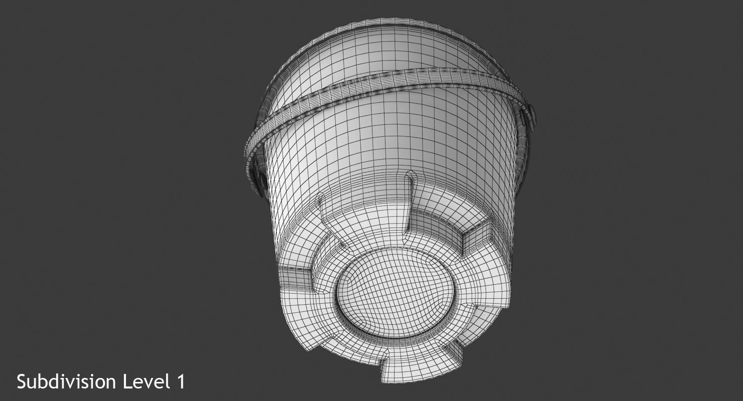 Toy Bucket Low-poly 3D model_14