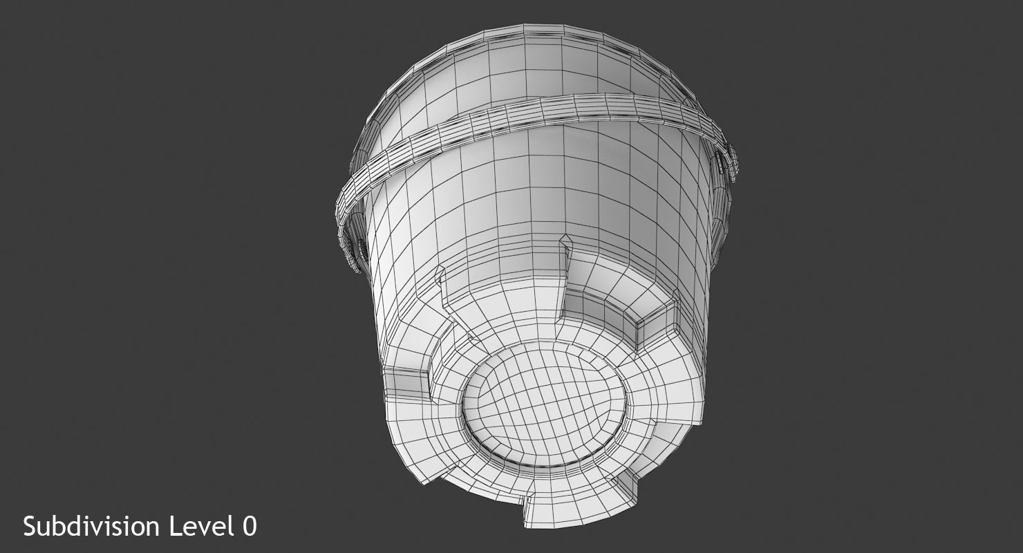 Toy Bucket Low-poly 3D model_13