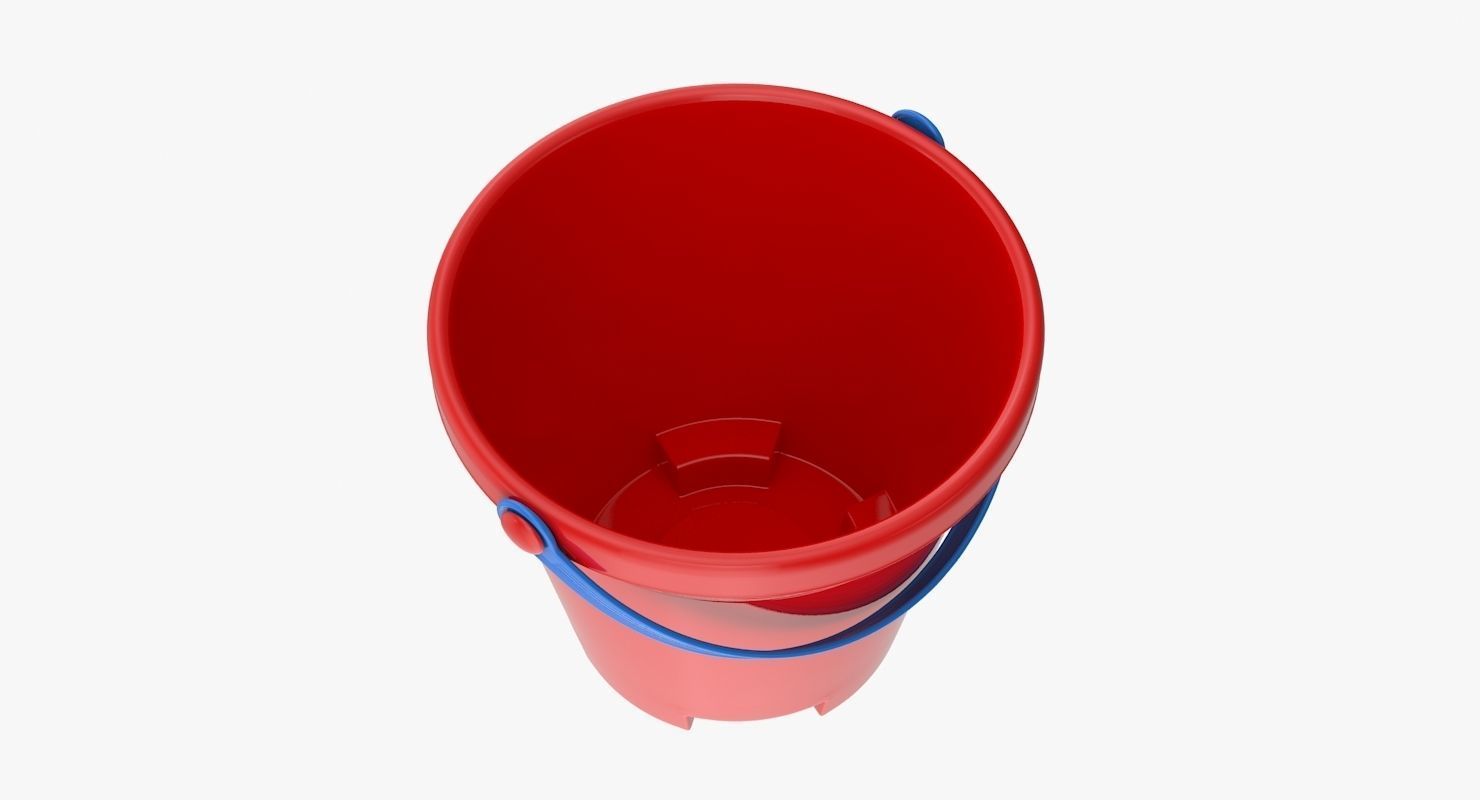 Toy Bucket Low-poly 3D model_5