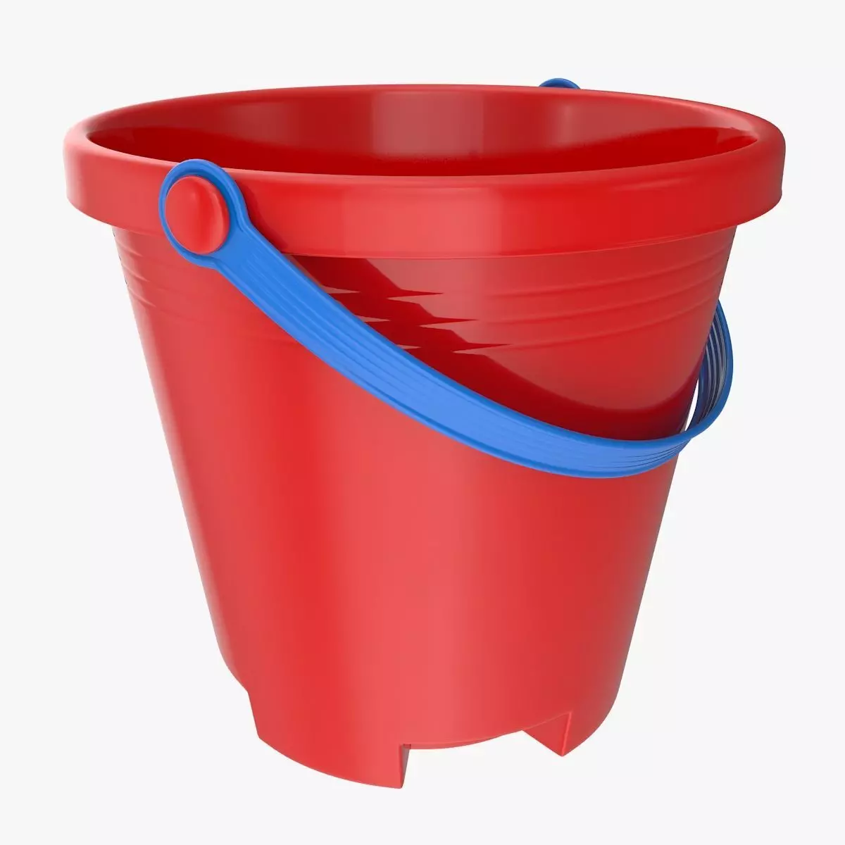 Toy Bucket Low-poly 3D model_0