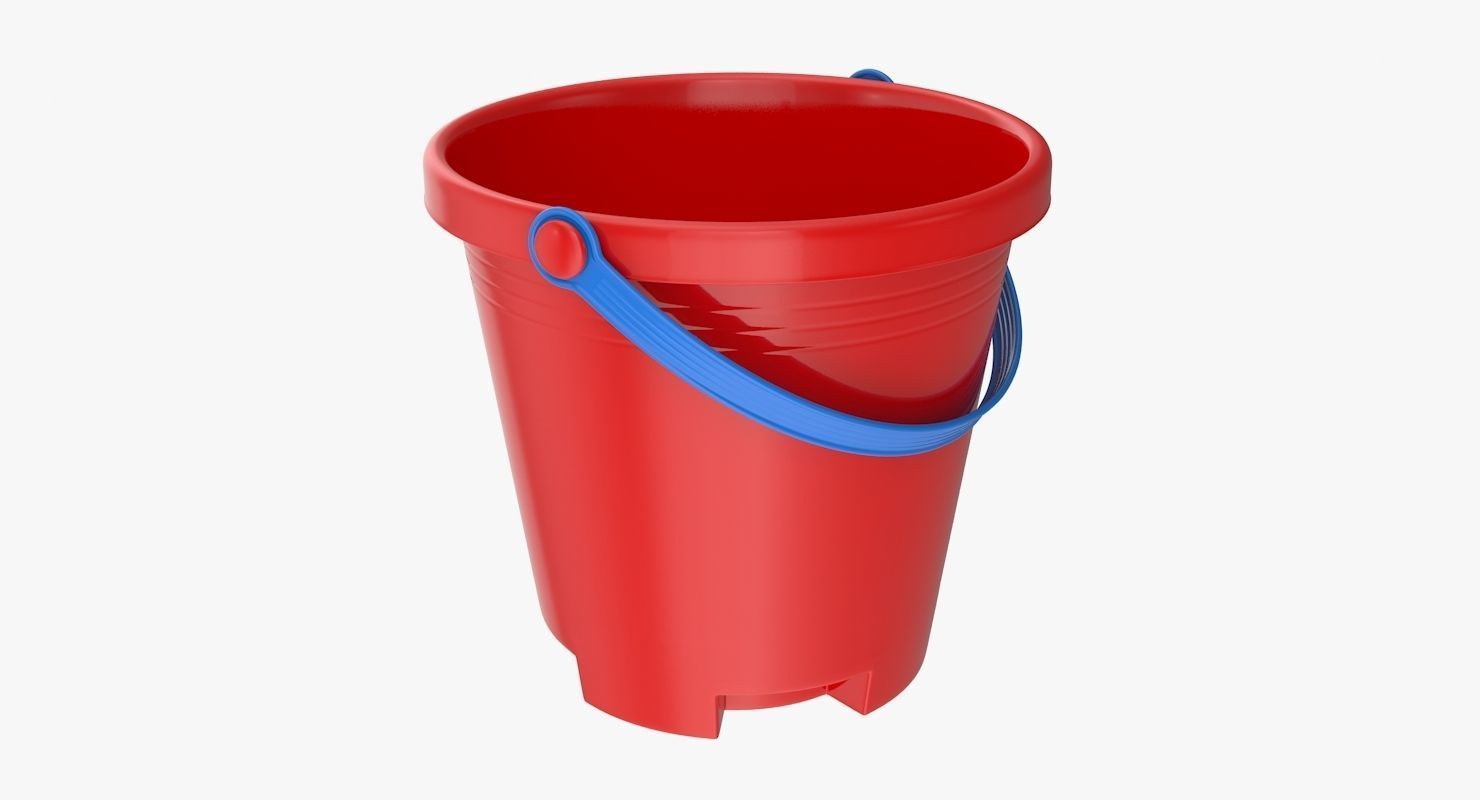 Toy Bucket Low-poly 3D model_1