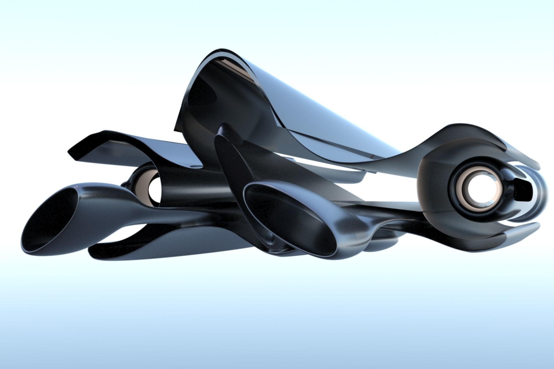 Spaceship Sci-fi 3D  3D model_6