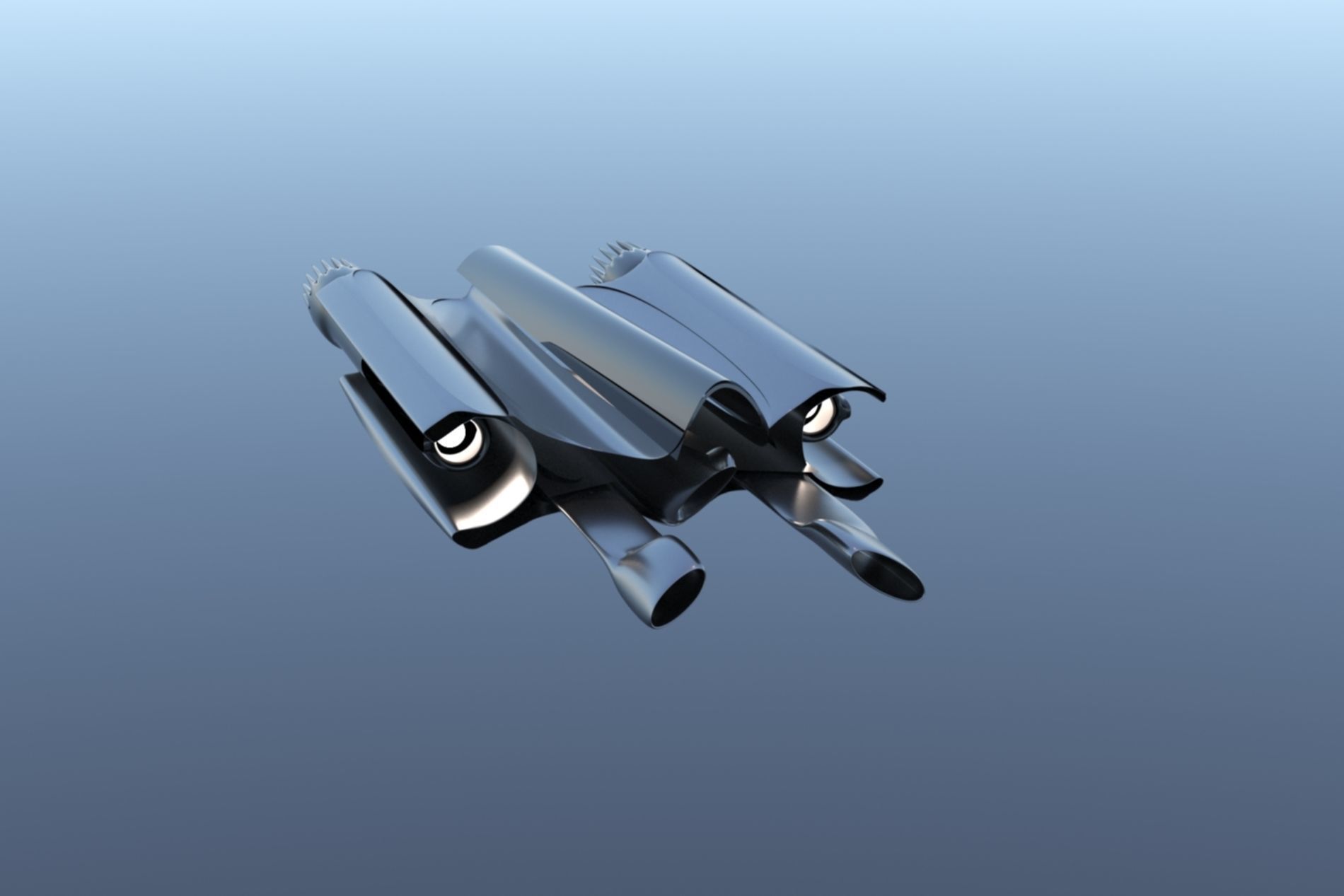 Spaceship Sci-fi 3D  3D model_8