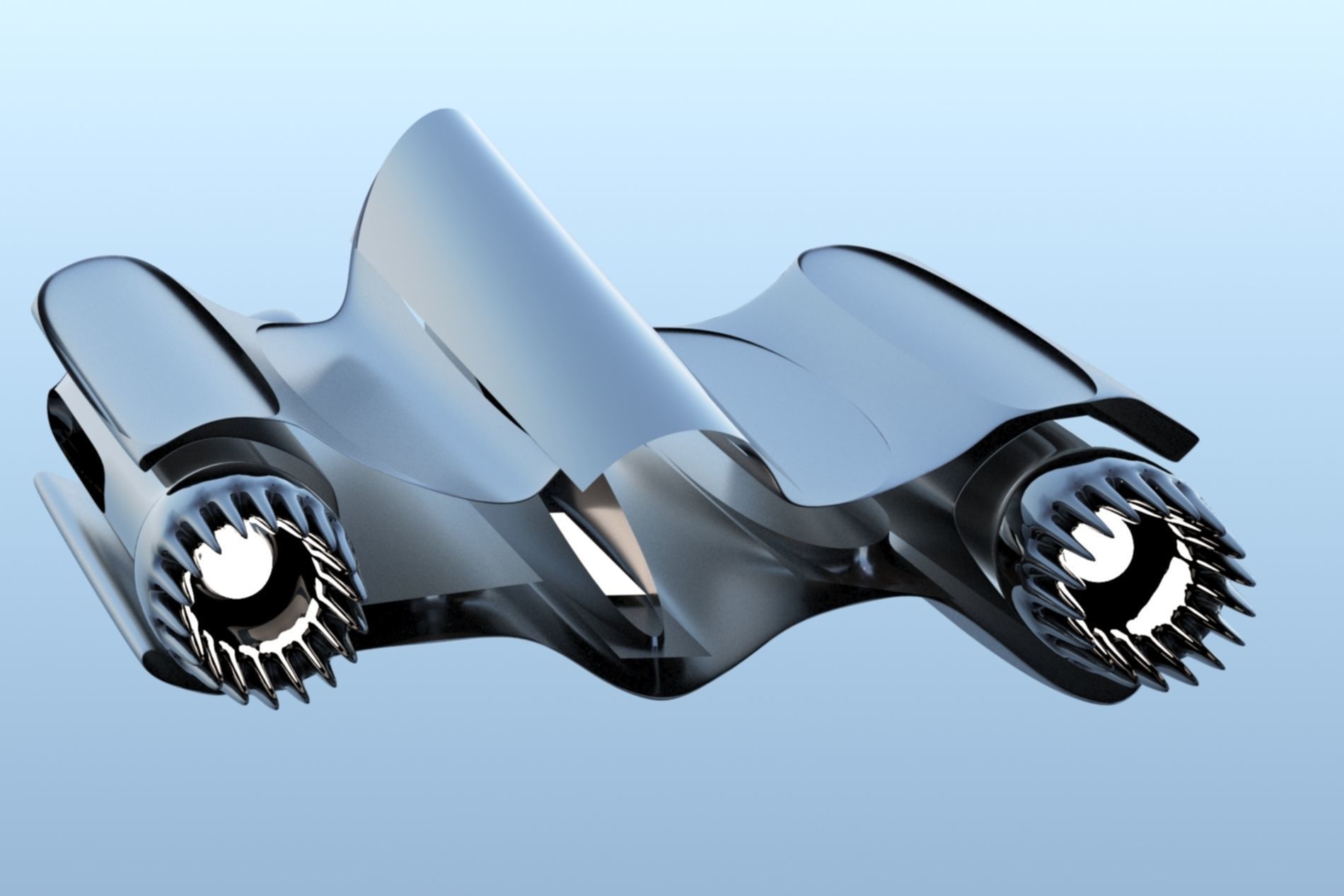 Spaceship Sci-fi 3D  3D model_4