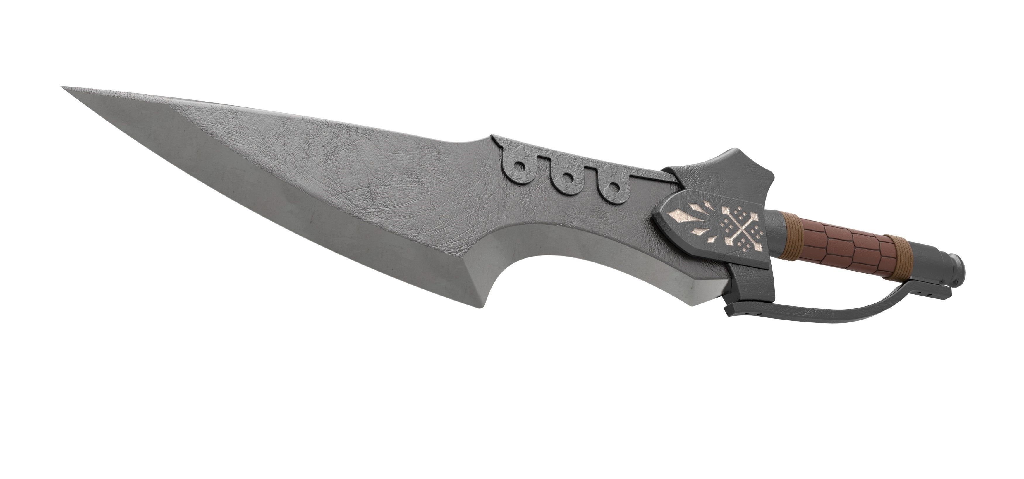 Flame blade from the movie Monster Hunter 2021 3D print model_2