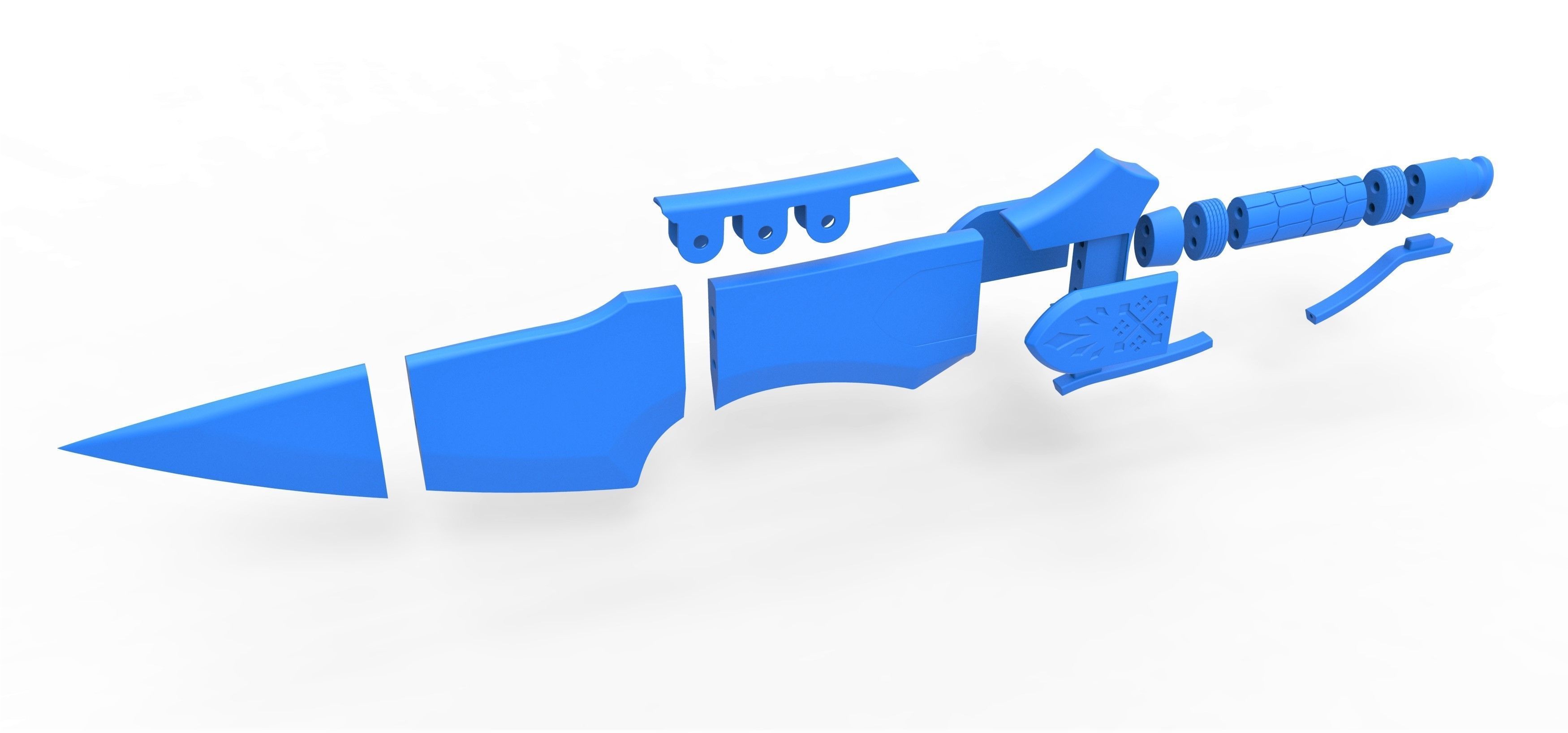 Flame blade from the movie Monster Hunter 2021 3D print model_24